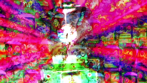 Abstract pink robot Stock Footage 329503785
