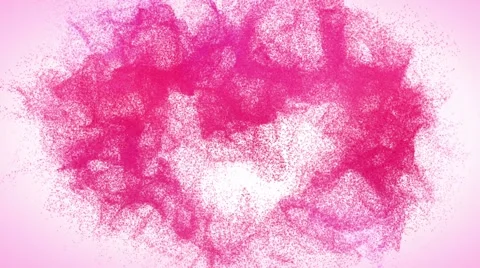 Abstract pink romantic background with heart and lights Stock Footage 47369459