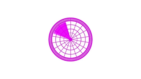 Abstract pink Rotating radar icon animation.Technology circle radar animate.. Vídeo Stock 329594983