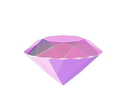 Abstract pink ruby stone, amazing precious diamond, 3d render Illustrazione stock
