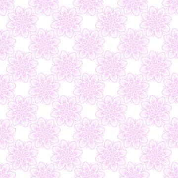 Abstract pink seamless pattern with mandala ornament Stock Illustration