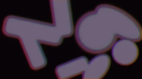 Abstract pink shape with neon glow on black background. 2d animation Stock Footage 342387974