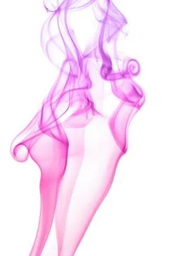 Abstract pink smoke isolated Stock Photos