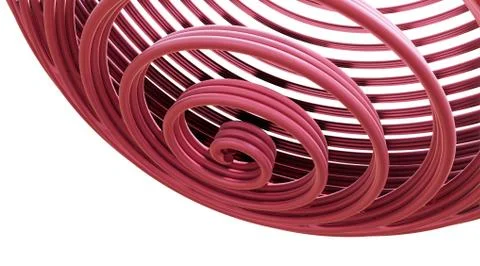 Abstract pink spiral sphere Stock Illustration