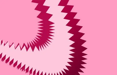 Abstract Pink Spiral With Zigzag Pattern and Bold Geometric Shapes for Mode.. Stock Illustration