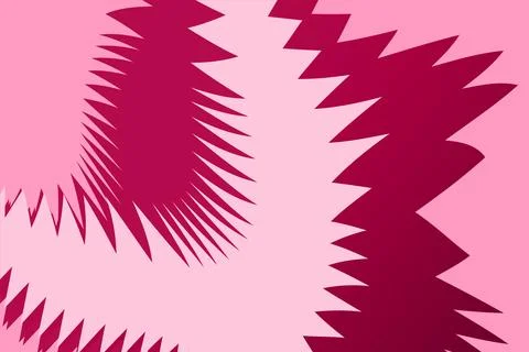 Abstract Pink Spiral With Zigzag Pattern and Bold Geometric Shapes for Mode.. Stock Illustration