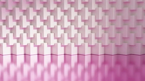 Abstract pink square geometric moving cubes 3d animation digital concept 스톡 동영상 265179490