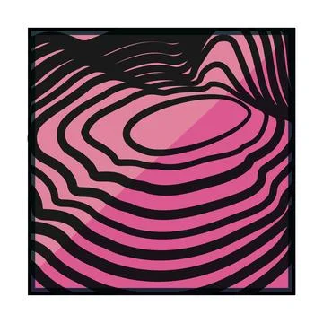 Abstract pink stripes forming optical interference pattern Illustrazione stock
