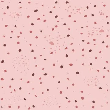 Abstract Pink Terrazzo Seamless Vector pattern With Random Scattered Dots in Illustrazione stock
