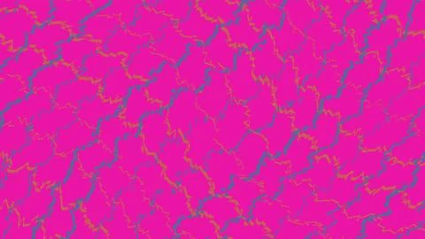 Abstract pink texture with wavy blue and yellow lines Stock Illustration
