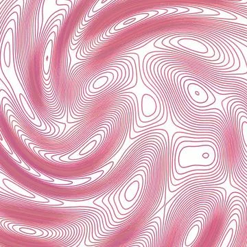 Abstract Pink Topographic Map Pattern Background, Modern Swirling Line Art Stock Illustration