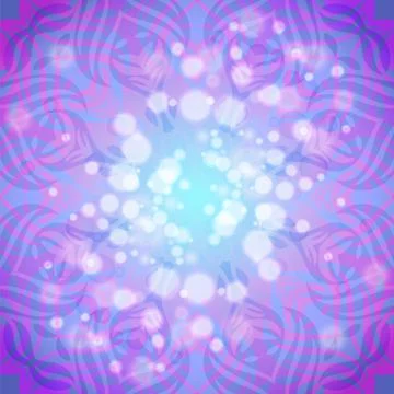 Abstract pink-violet round pattern with lights Stock Illustration