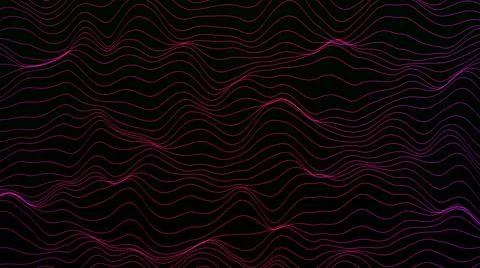 Abstract pink wave background. Technology big data background. Motion of digi 스톡 일러스트