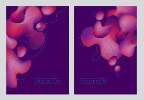 Abstract pink wave fluid creative fantasy pattern Stockillustratie