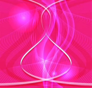 Abstract pink waved background Stock Illustration