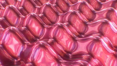 Abstract Pink Waves Fluid Flowing Metallic Shiny Reflective Liquid Stock Footage 162448040