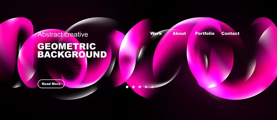 Abstract pink waves form dynamic header. Text overlays design, promoting 스톡 일러스트