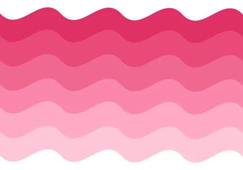Abstract Pink Wavy Background Design with Soft Gradient Color Layers Stock Illustration