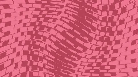 Abstract pink wavy brick pattern background Illustrazione stock