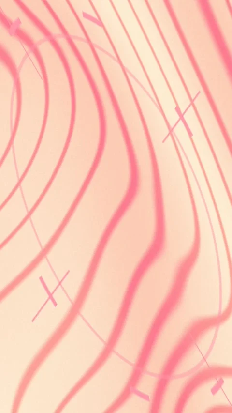 Abstract Pink Wavy Line Pattern with Organic Curves and Minimal Geometric Stock Footage 342984433