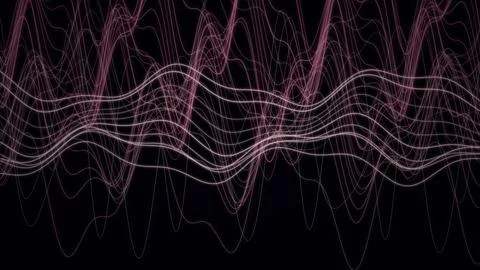 Abstract Pink Wavy Lines Background 스톡 일러스트