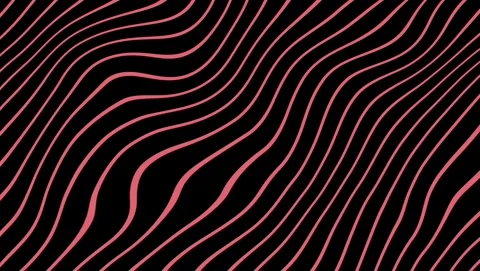 Abstract Pink Wavy Lines on Black Background image Stock Footage 317452365