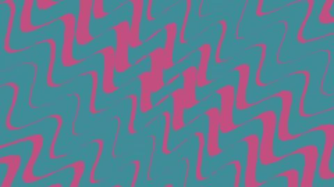 Abstract pink wavy lines pattern on blue background Stock Illustration