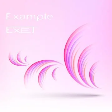 Abstract pink wing and background Stock Illustration
