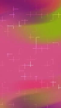 Abstract Pink Yellow Background with Glowing Light Line Particles Stock Illustration
