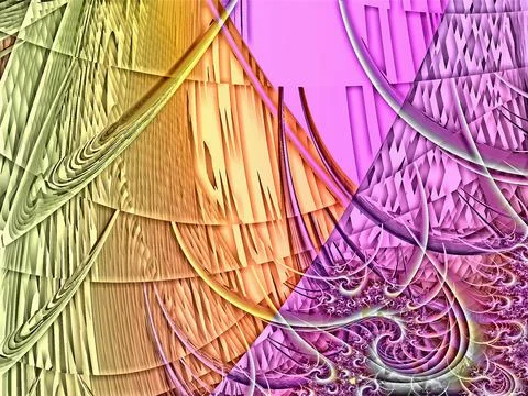 Abstract pink yellow line pattern, color graphics, background, design Stock Illustration