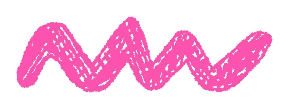 Abstract Pink Zigzag Shape Isolated on White Illustrazione stock