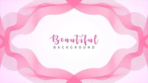 Abstract Pinky Wave Line Background Design Vector, Tape Spectrum Frame Conc.. Stock Illustration
