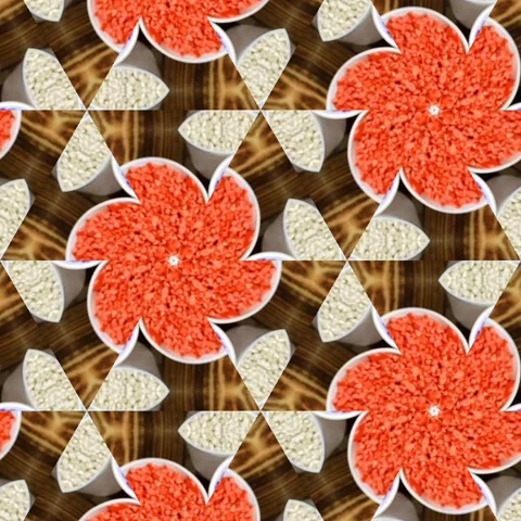 Abstract pinwheel pattern design, Kaleidoscope, geometric concept Stock Footage 227316267