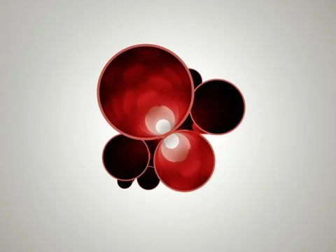 Abstract pipe concept red Stock Illustration