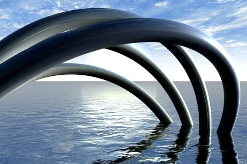 Abstract pipes Stock Illustration