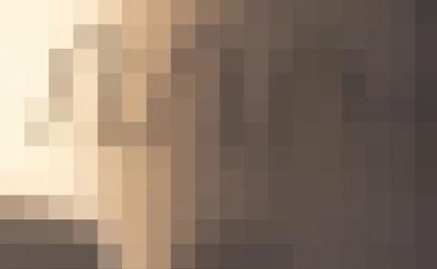Abstract pixel art background in warm beige and brown tones with mosaic block Stock Photos