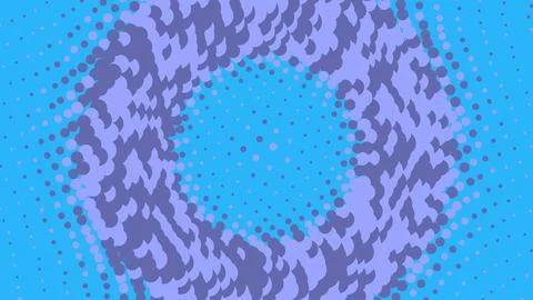 Abstract pixel art circle pattern in blue and purple 스톡 일러스트