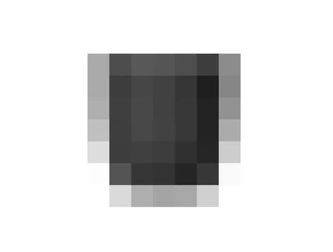 Abstract pixel-art composition made of black, grey, and white squares arrange Foto stock