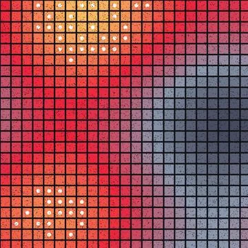 Abstract pixel art gradient background with geometric shapes illustration Stock Illustration