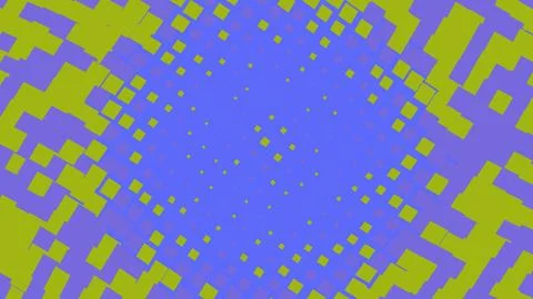Abstract pixel art pattern with blue and green squares イラスト素材