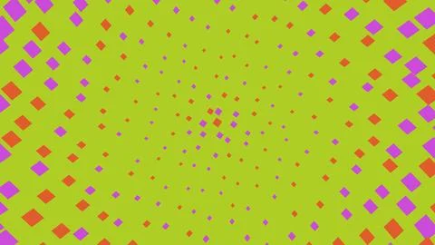 Abstract pixel art pattern with colorful dots on green Stock Illustration