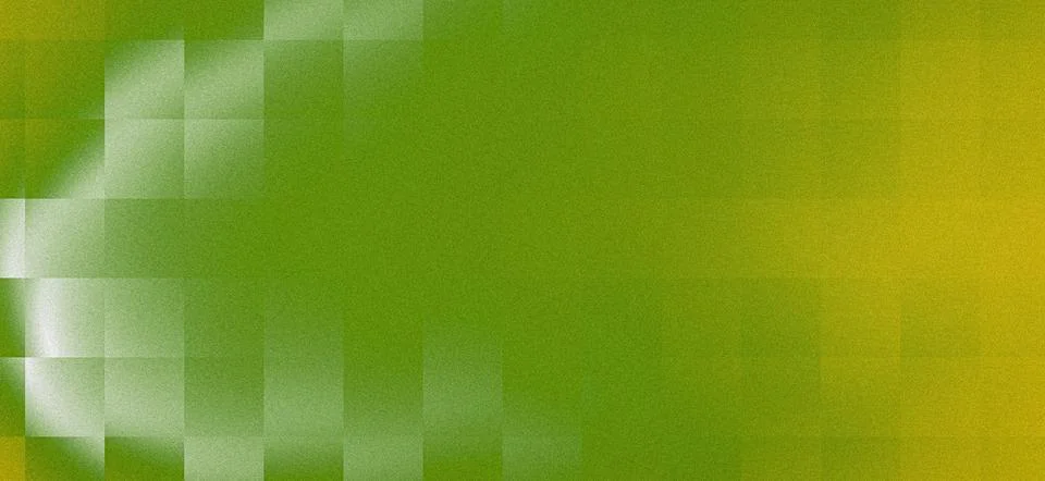 Abstract pixel art pattern with green and yellow blocks for a retro digital.. Stock Illustration