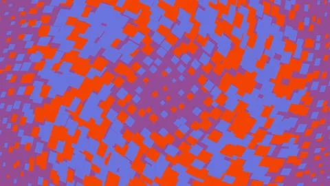 Abstract pixel art pattern with orange and purple colors Stock Illustration