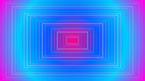 Abstract pixel art rectangle tunnel with blue and purple Stock Illustration