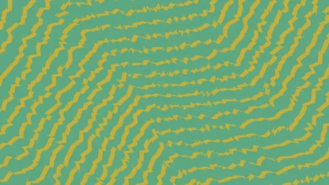 Abstract pixel art wavy stripes pattern in green and orange Stock Illustration