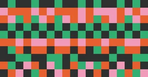 Abstract pixel background graphic vector. Modern digital colorful wallpaper. Illustrazione stock