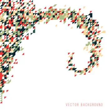 Abstract Pixel Background Stock Illustration