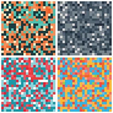 Abstract Pixel Background Stock Illustration