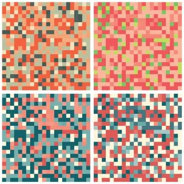 Abstract Pixel Background Stock Illustration