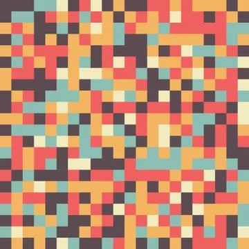 Abstract Pixel Background Stock Illustration